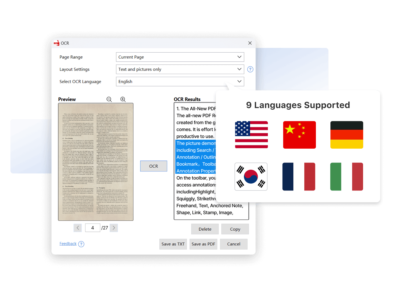 Various Recognition Languages