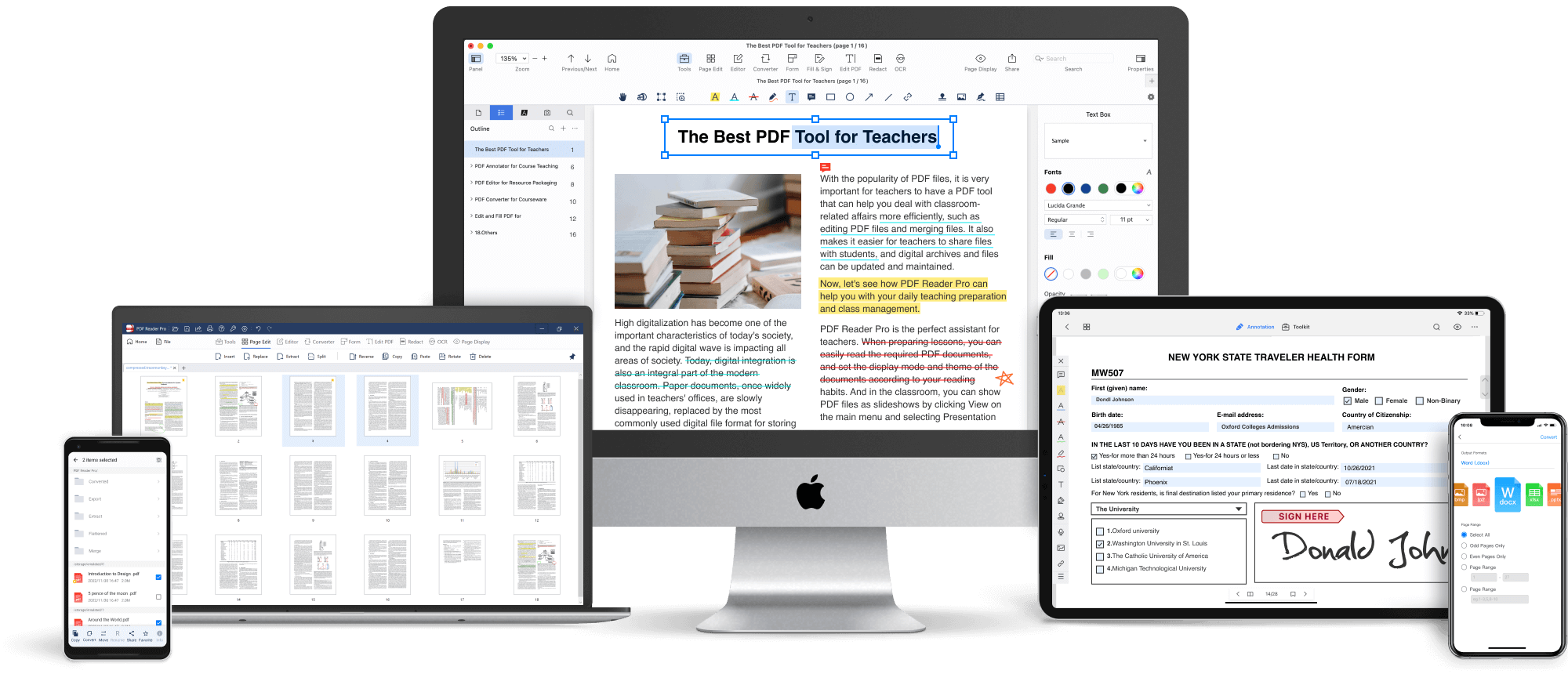 PDF Reader Pro for Mac, iOS, Windows, Android