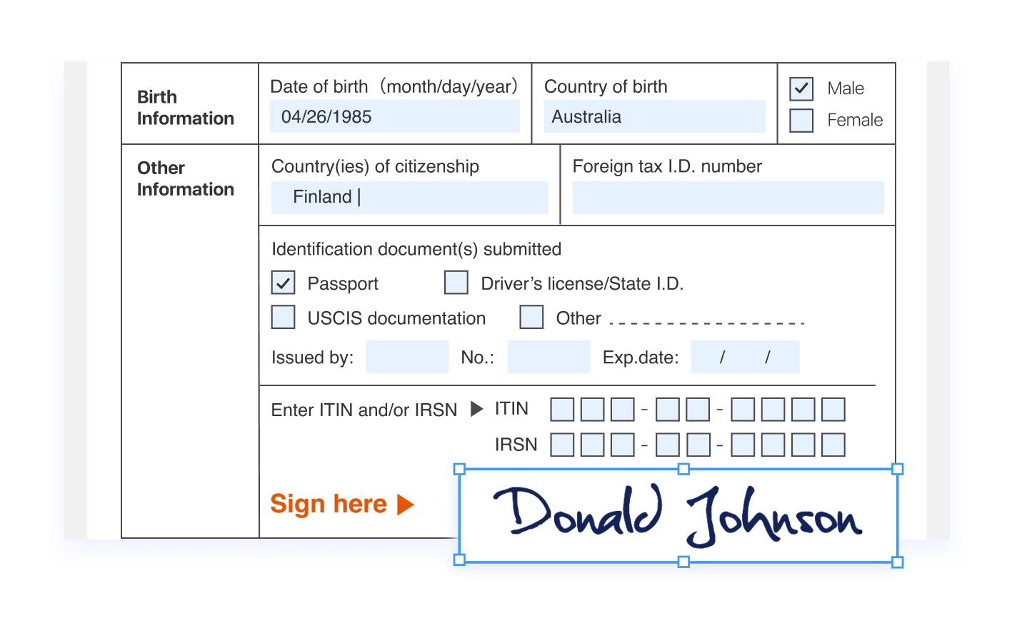 Edit Ready-to-use Forms
