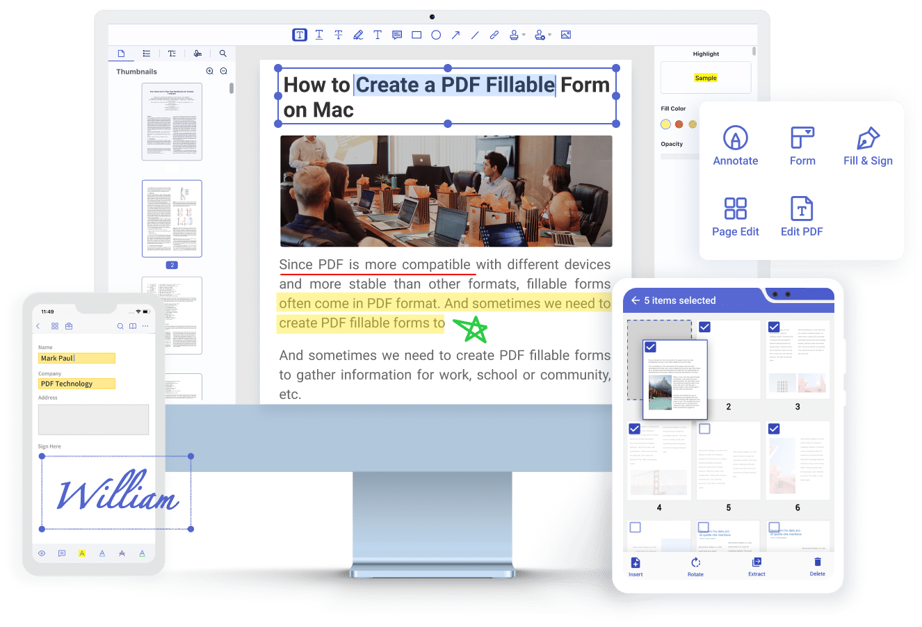 Best PDF SDK for iOS, Android and Windows ComPDFKit