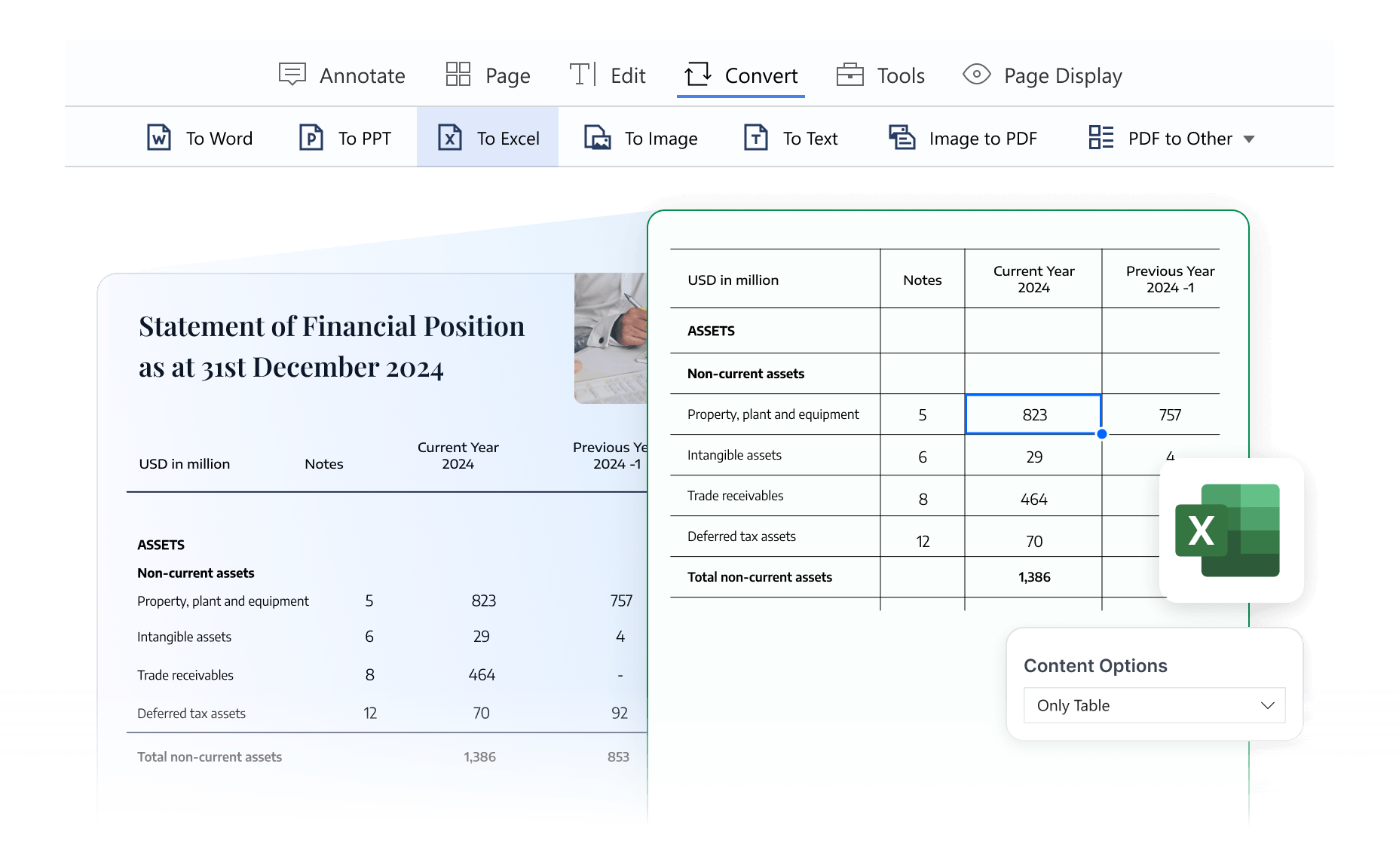 Recognize Tables in PDF and Export to Excel