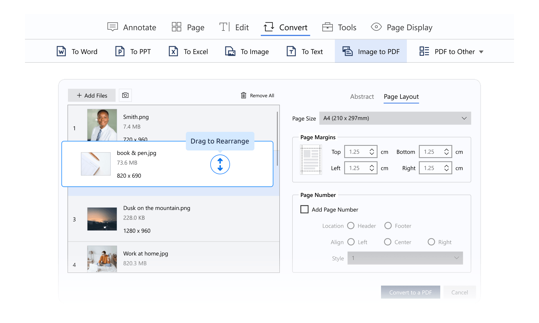 Merge Multiple Images into One PDF