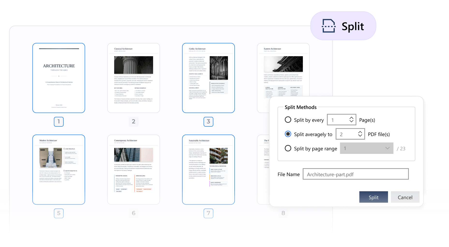 Split One Long PDF into Multiple Files