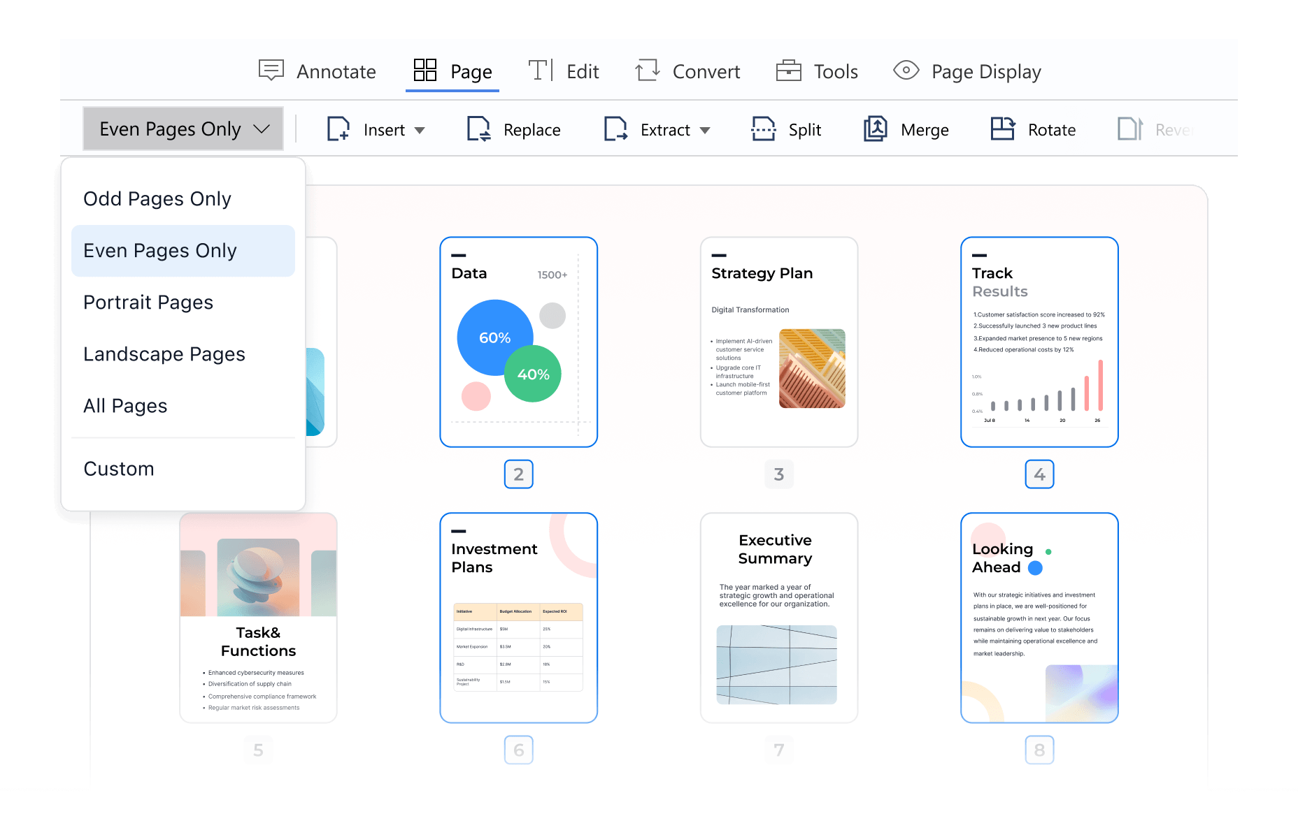 Select Only the Pages You Need