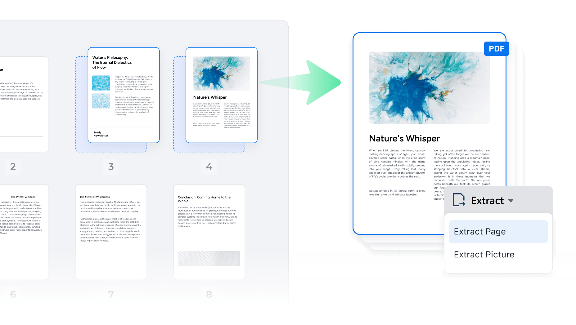 Turn Selected Pages into a New PDF
